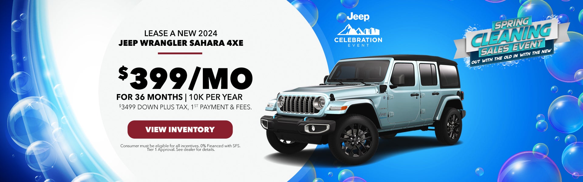 Lease a New 2024 Jeep Wrangler Sahara 4xe $399 for 36 Month